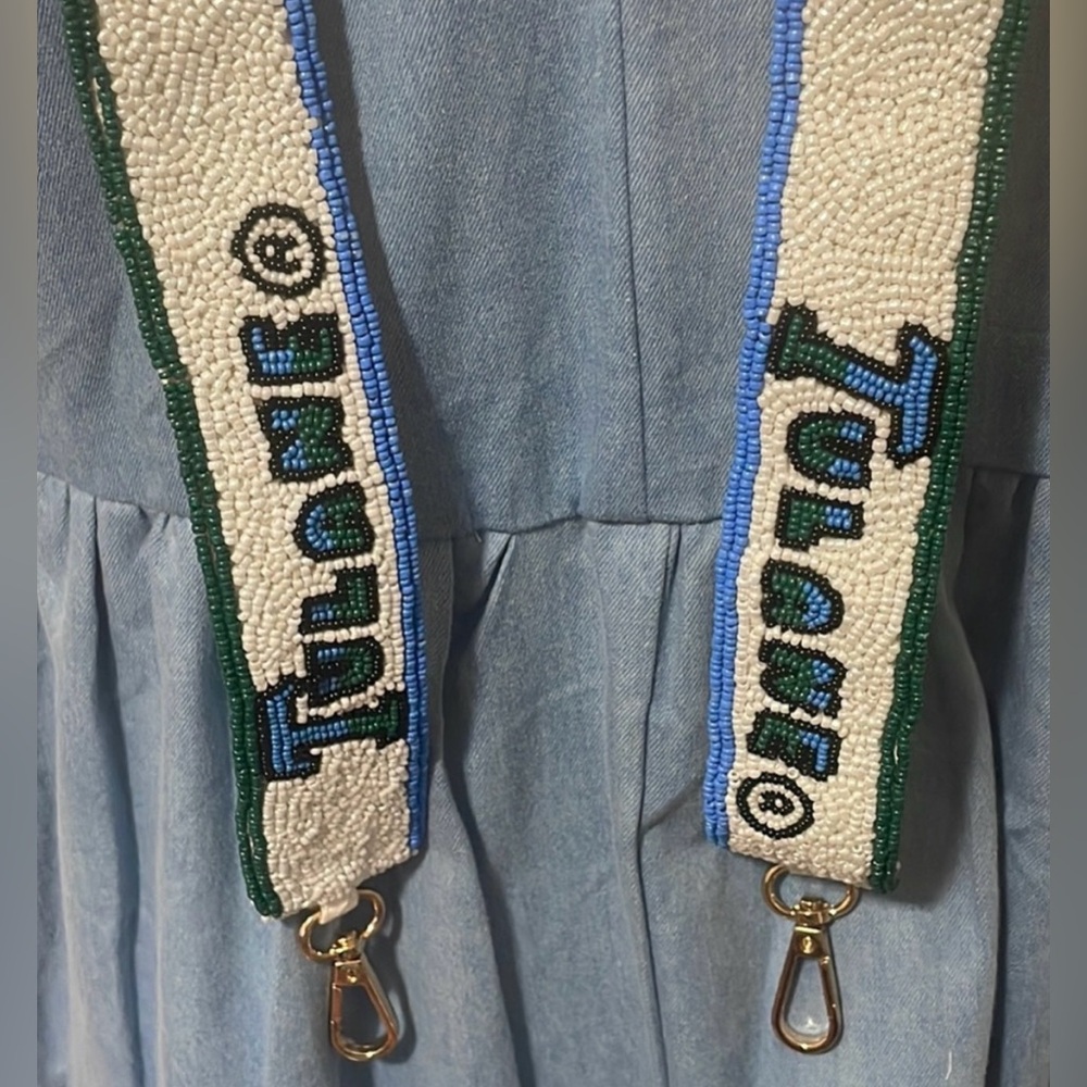 NEW Tulane University Beaded Purse Strap Game Day Gifts - Picture 4 of 4
